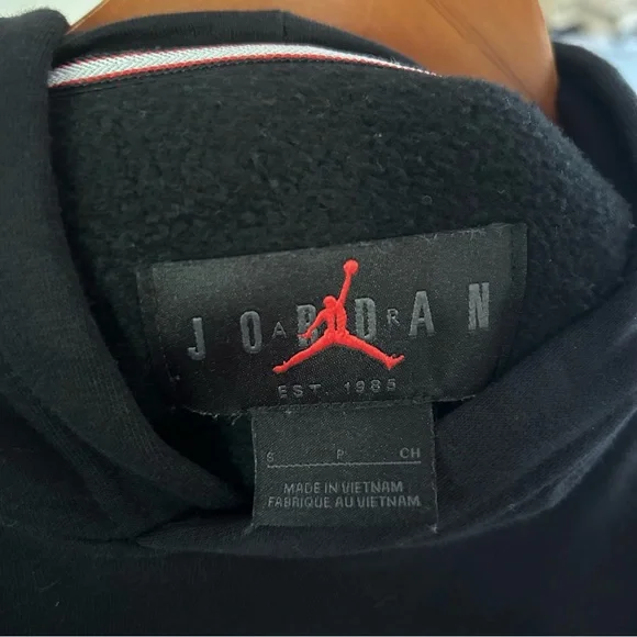 Nike Air Jordan Pullover Hoodie Black Mens Size Small Jumpman Great Condition - Picture 9 of 9